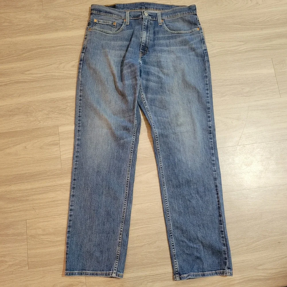Levis 559 Relaxed Straight Jeans Mens 36x33.5 Blue Medium Wash Denim Pants